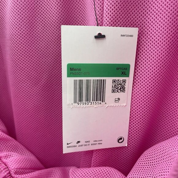 Nike Club Woven 6" Flow Shorts Men's XL Pink FN3307-675 New Sports Casual Active - Picture 7 of 13